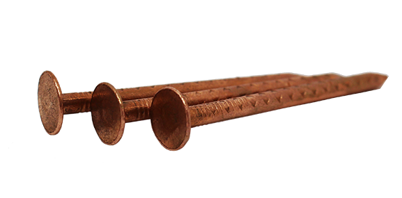 Copper Clout Nails - 30x2.65mm - 1kg Bag