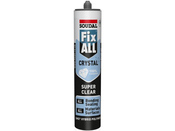 Soudal Fixall Crystal Hybrid Polymer Sealant & Adhesive - Clear - 290ml