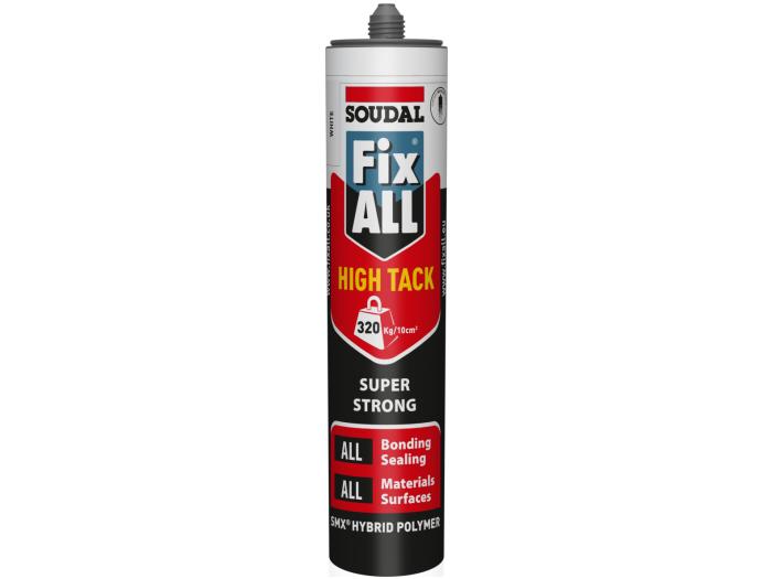 Soudal Fixall Hightack Hybrid Polymer Sealant & Adhesive - Black - 290ml