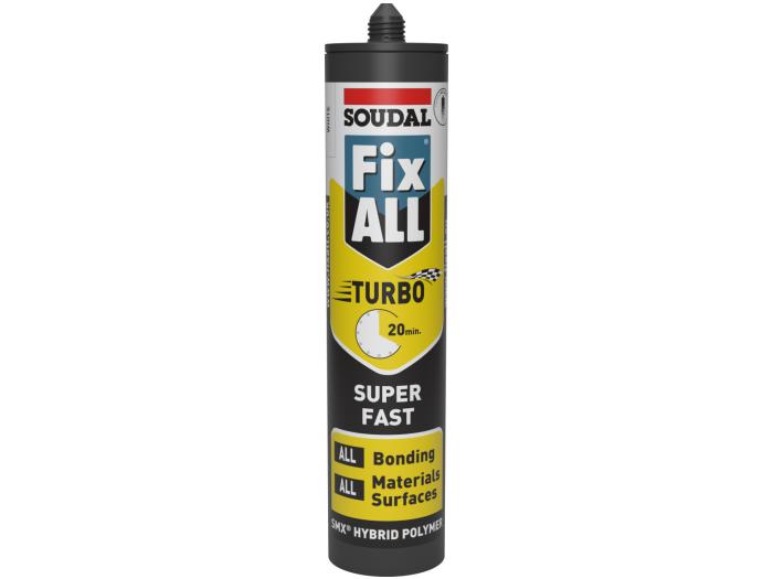Soudal Fixall Turbo Hybrid Polymer Sealant & Adhesive - White - 290ml