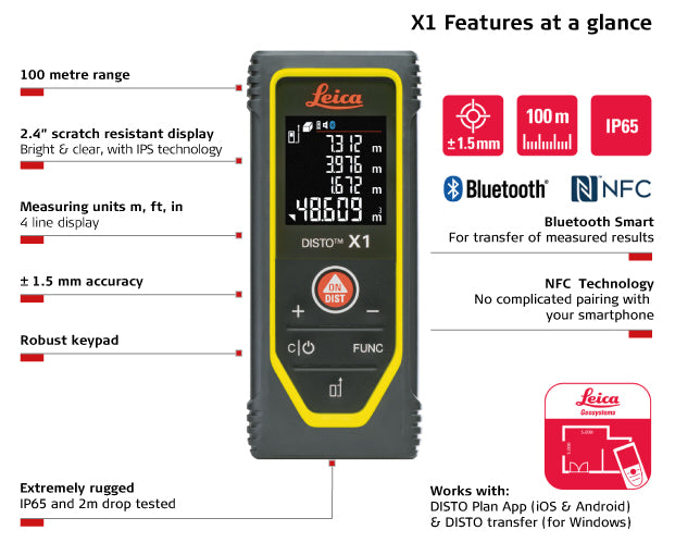 Leica Disto X1 Distance Measurer