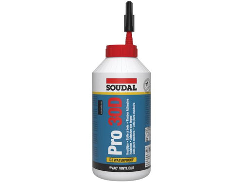 Soudal PRO30D D3 Water Resistant PVA Glue - 750ml