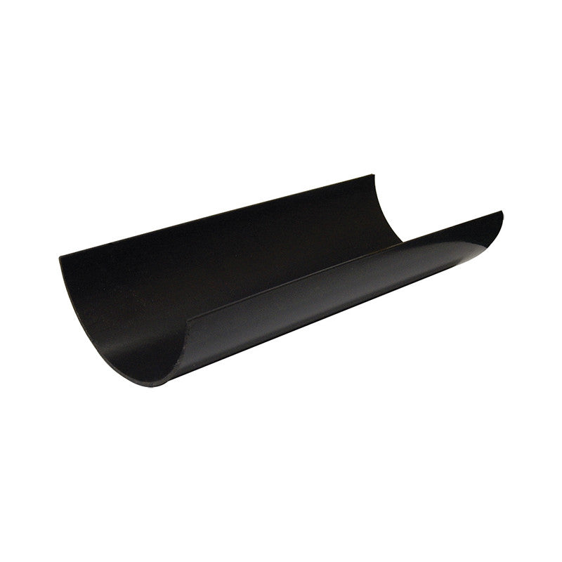 Floplast Half Round Black Gutter-4m