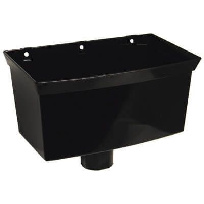 Floplast Round/Square Universal Fit Black Rainwater Hopper