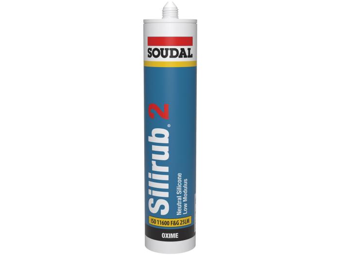 Soudal Silirub 2 Low Modulus Neutral Silicone - Black - 300ml
