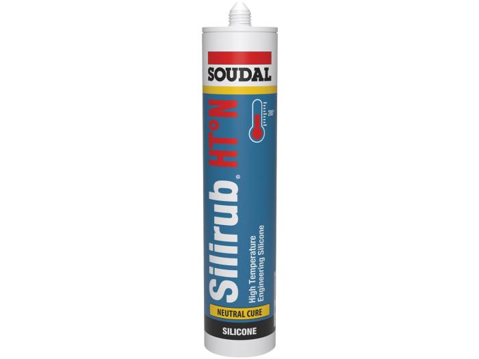 Soudal Silirub HT-N High Temperature Neutral Silicone - Black - 300ml