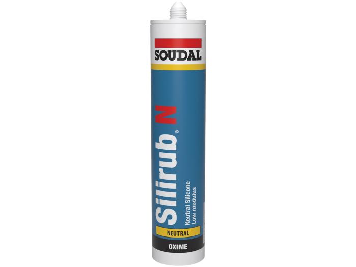 Soudal Silirub N Low Modulus Neutral Silicone - Black - 300ml